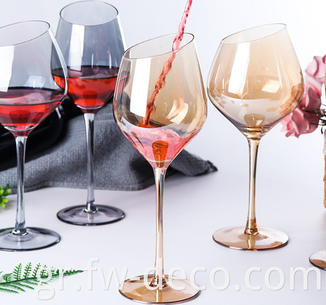 Coloured wine glass